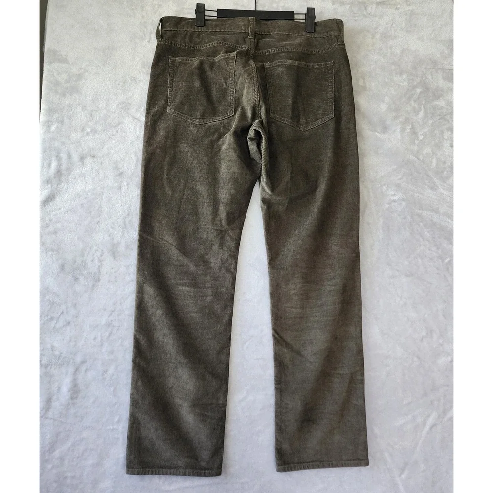 J.Crew Flex Straight Fit Corduroy Pants Mens 32X30 Olive Drab Green NWT